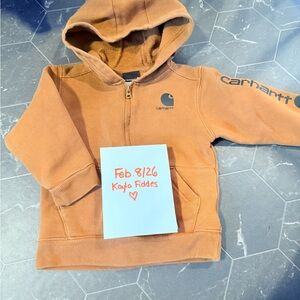 Carhartt Kids' Tan Zip-Up Hoodie